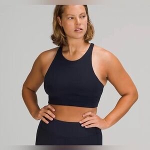 Lululemon Athletica Women’s Black Sports Bra Sleeveless Running Gym Comfy Size12